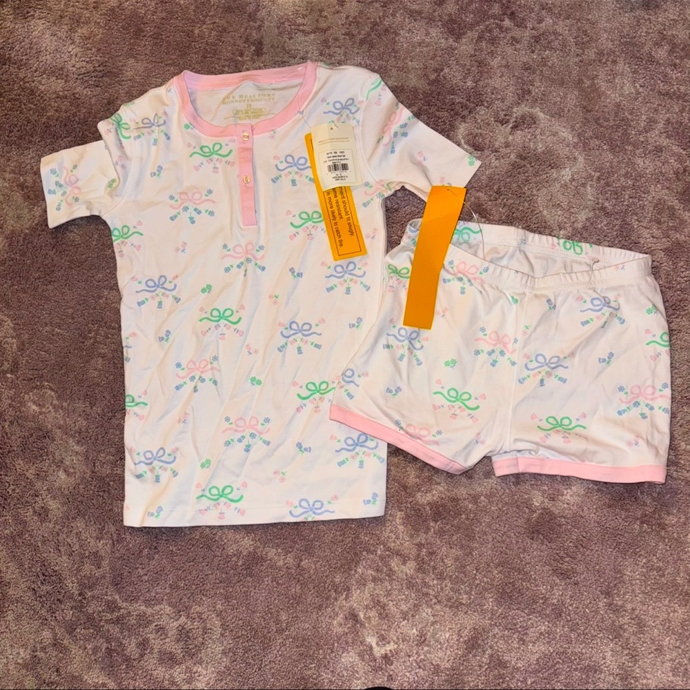 Beaufort Bonnet Girls 10 Sara Jane’s Grandmillenial Esque Bows PJ Set NWT
